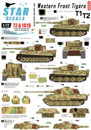 1:72 Western Front Tigers # 1. 1. Komp./ s.SS.Pz-Abt. 101/501 Tiger I and Tiger II.