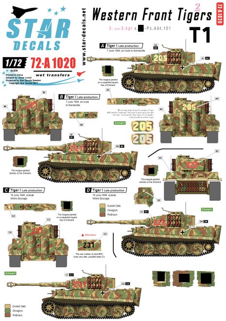 1:72 Western Front Tigers # 2. 2. and 3. Komp./ s.SS.Pz-Abt. 101 Tiger II.