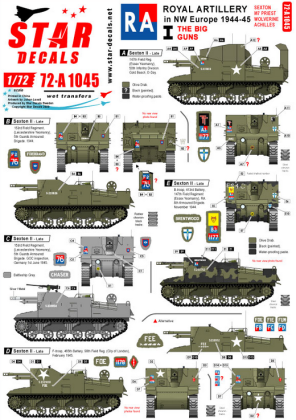 1:72 Royal Artillery # 1. 75th D-Day Special. The Big Guns - Sexton, Priest, Wolverine & Achilles.