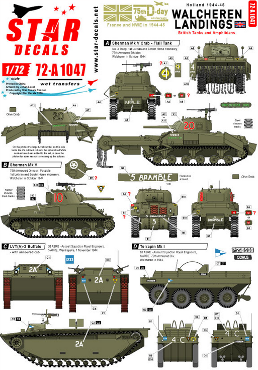 1:72 Walcheren Landings. British tanks and amphibians in Holland 1944-45.