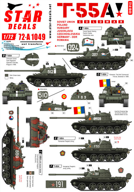 1:72 T-55A Cold War. Soviet and Warsaw Pact in the Cold War.