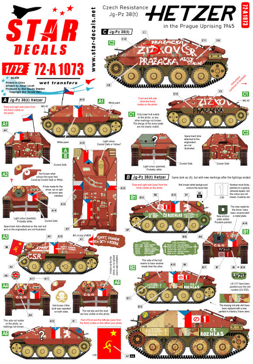 1:72 Hetzer. Czech recistance JgPz 38t in the Prague uprising 1945