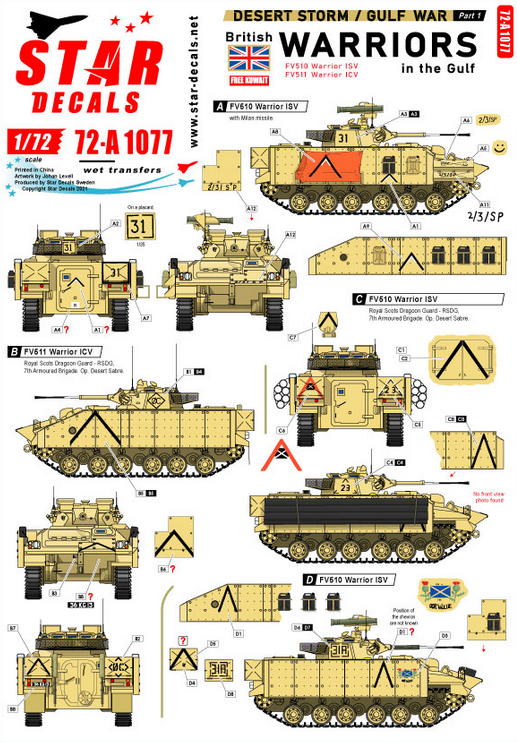 1:72 Desert Storm 1. British Warriors in the Gulf 1990-91.