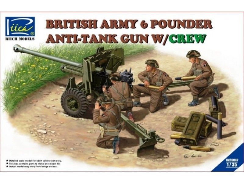 1:35 British 6 pounder anti-tank gun w/crew