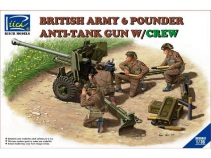 1:35 British 6 pounder anti-tank gun w/crew