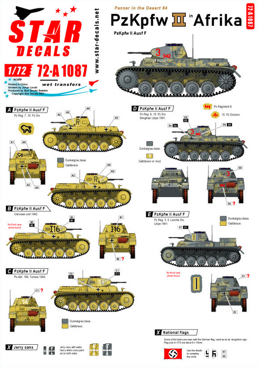1:72 Panzer in the Desert # 4. PzKpfw II Ausf F, in North Africa