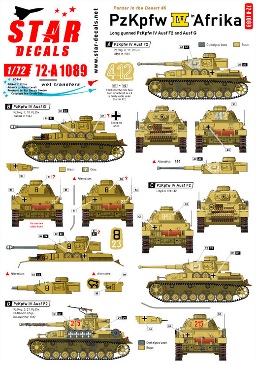 1:72 Panzer in the Desert # 6. PzKpfw IV Ausf F2/G, in North Africa