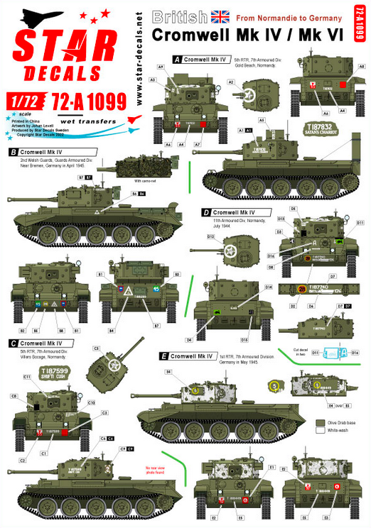 1:72 British Cromwell Mk IV / VI. From Normandy to Germany.