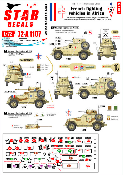 1:72 French fighting vehicles in Africa. Marmon Herrington Mk III.