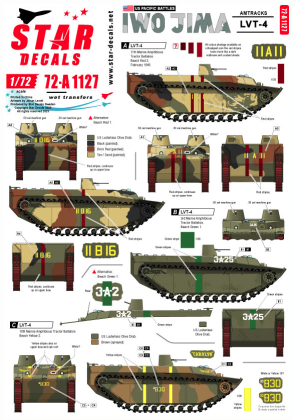 1:72 US Pacific Battles - Iwo Jima. USMC LVT-4 amtracks.