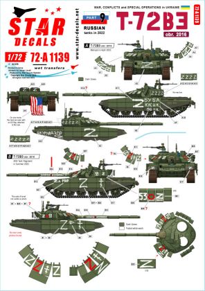1:72 War in Ukraine #9 - Russian T-72B3 (obr 2016) - Operating In Ukraine In 2022