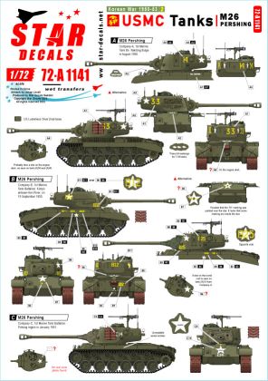 1.72 Korean War 1950-53 #2 - USMC Tanks Pershing - M26 Pershing