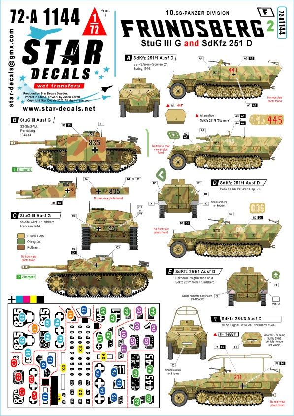 1:72 Frundsberg #2 - 10 SS-Panzer Division - StuG III Ausf G And SdKfz 251/1 Ausf D, SdKfz 251/3 Ausf D, SdKfz 251/9 Ausf D