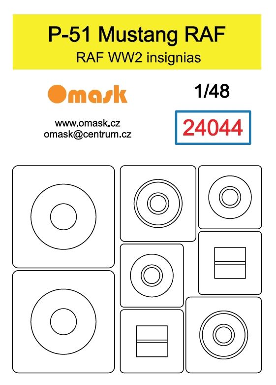 1:48 P-51 Mustang RAF insignias