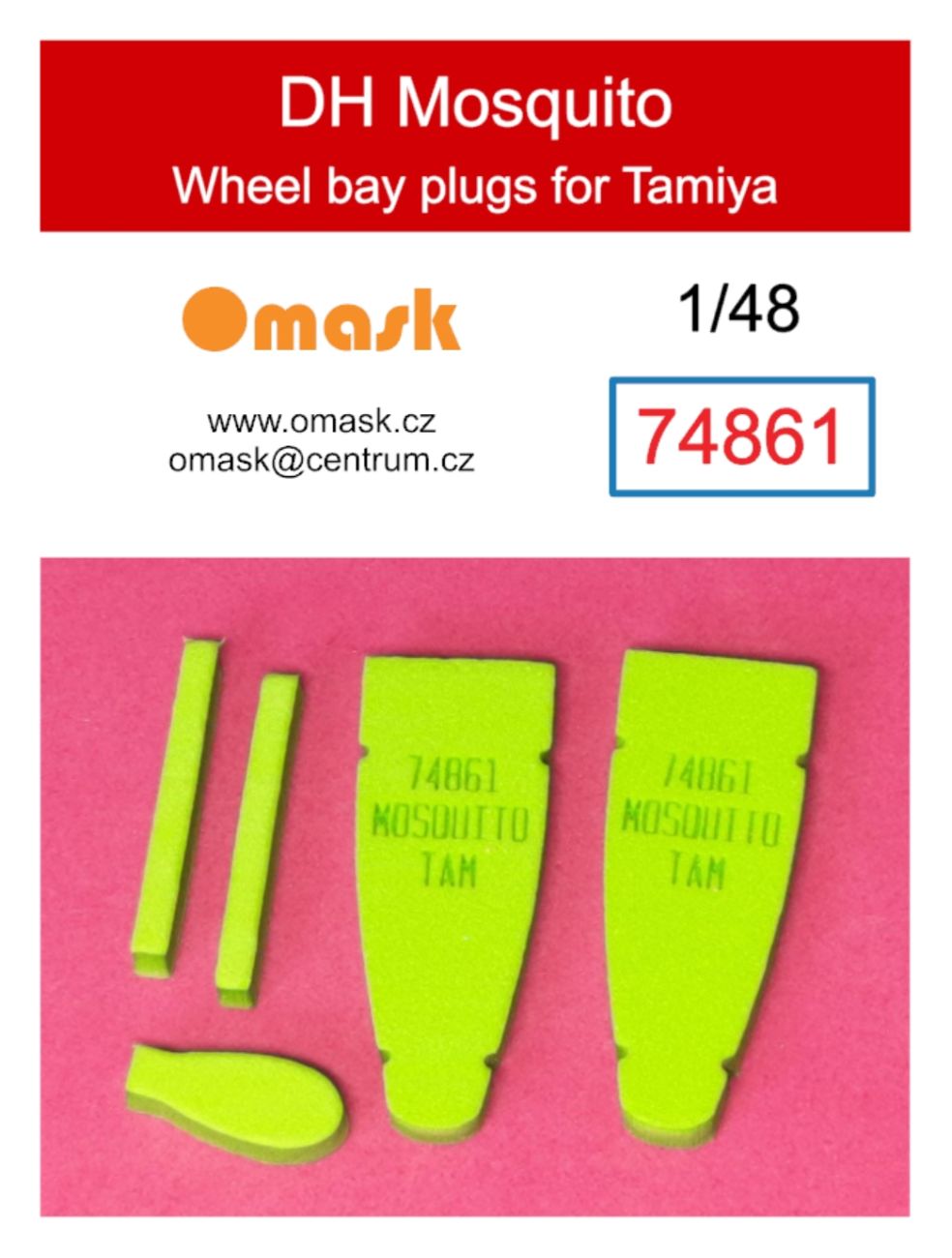 1:48 DH Mosquito wheel bay plugs (for Tamiya)