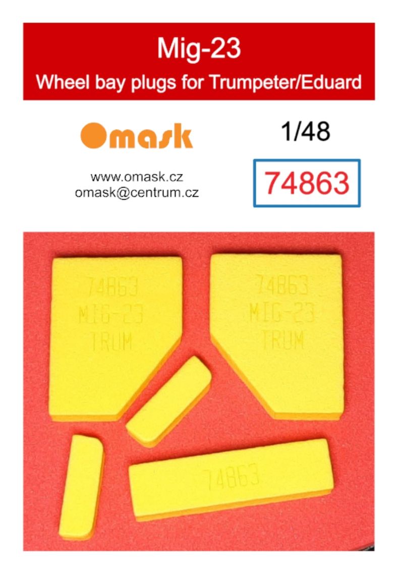 1:48 Mig-23 wheel bay plugs (for Trumpeter/Eduard)