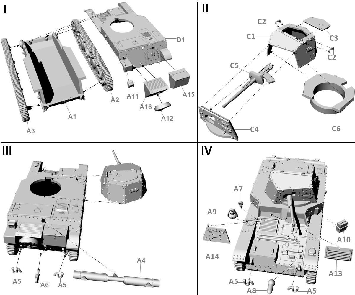 1:72 French reconnaissance tank AMR35 ZT 1b