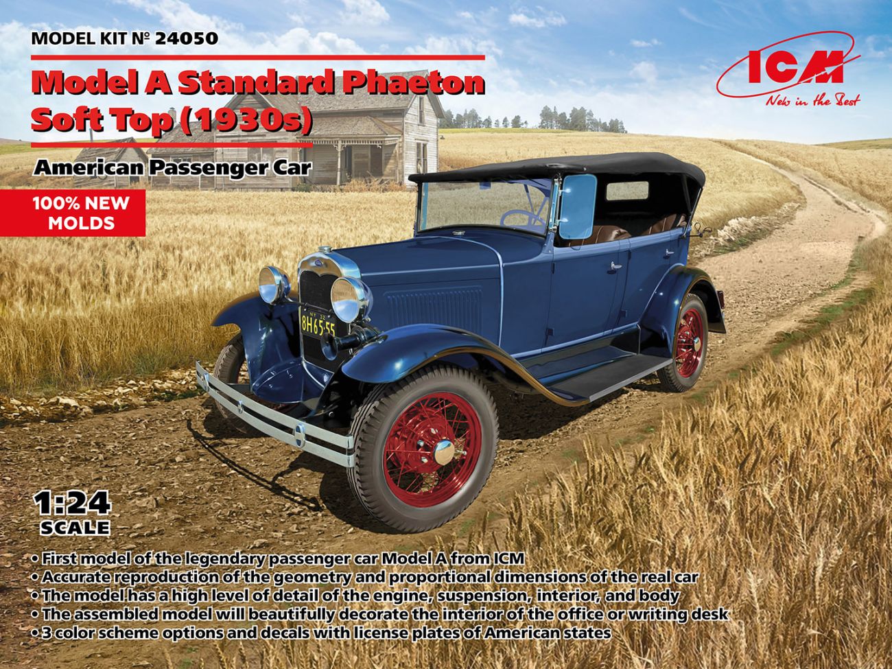 1:24 Model A Standard Phaeton Soft Top (1930s)