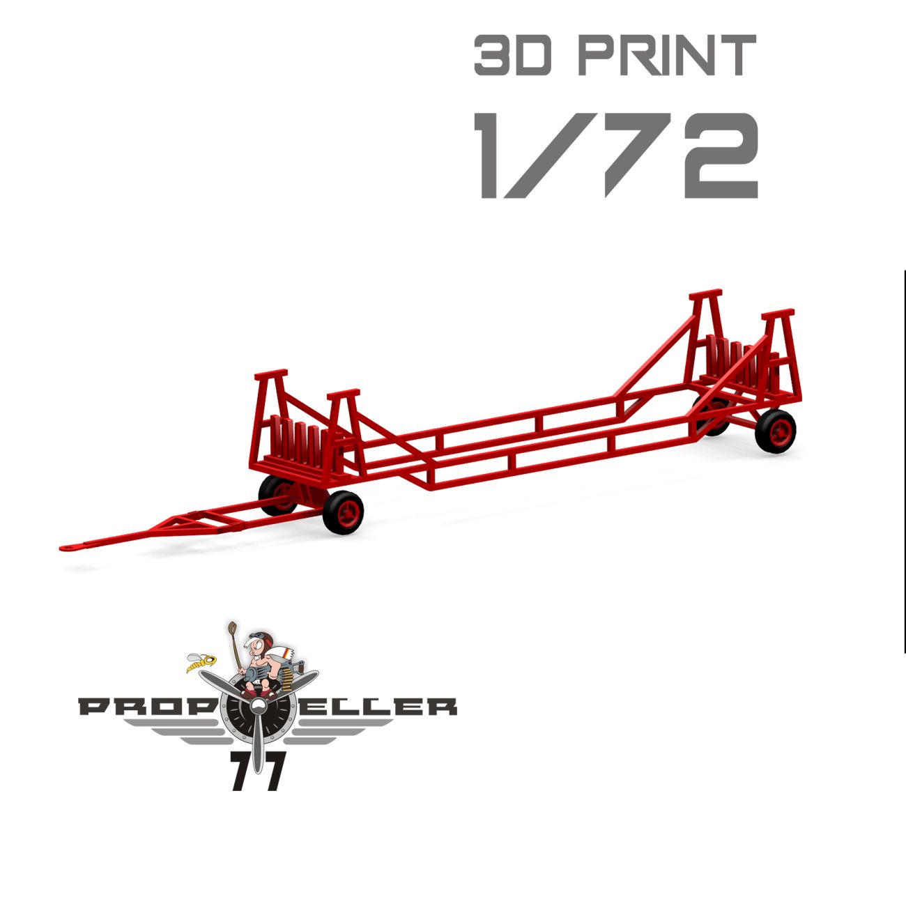 1:72 Helicopter Rotor Blade Cart for Mi-24/Mi-8/Mi17