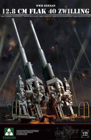 1:35 German 12.8 cm FlaK 40 Zwilling