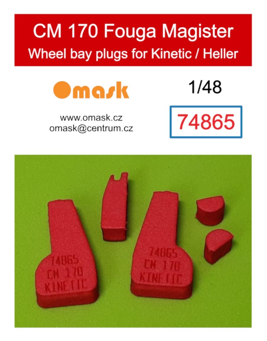1:48 CM 170 Fouga Magister wheel bay plugs (for Kinetic/Heller)
