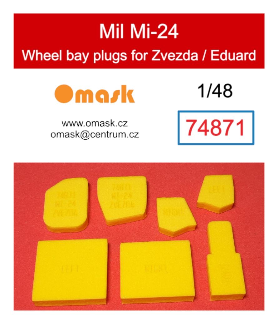 1:48 Mil Mi-24 wheel bay plugs (for Zvezda/Eduard)