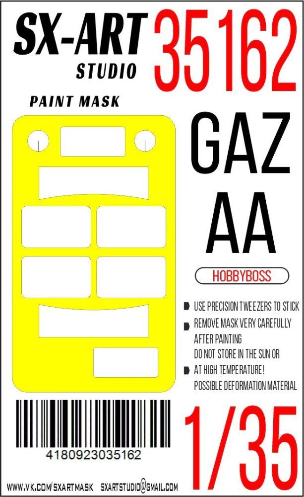 1:35 Paint mask Soviet GAZ-AA Cargo Truck (HOBBYB)