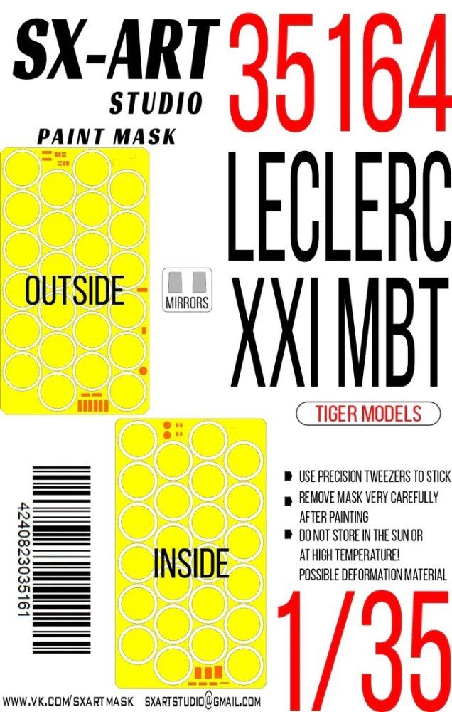 1:35 Paint mask Leclerc XXI MBT (TIGER M.)