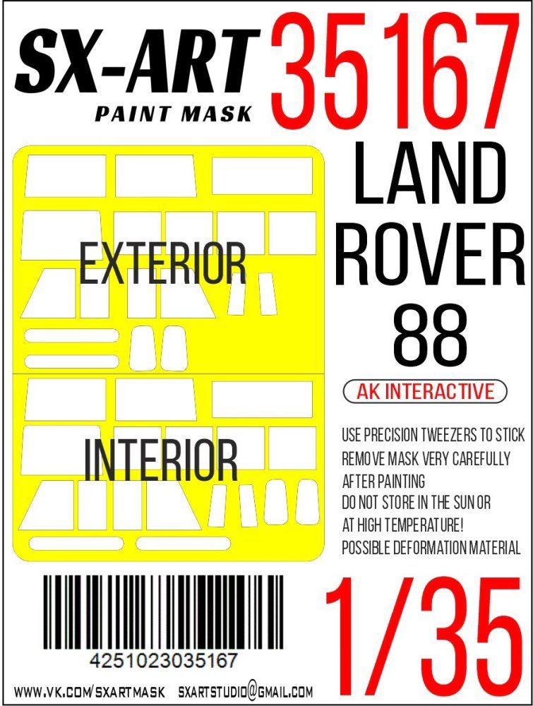 1:35 Paint mask Land Rover 88 (AK)