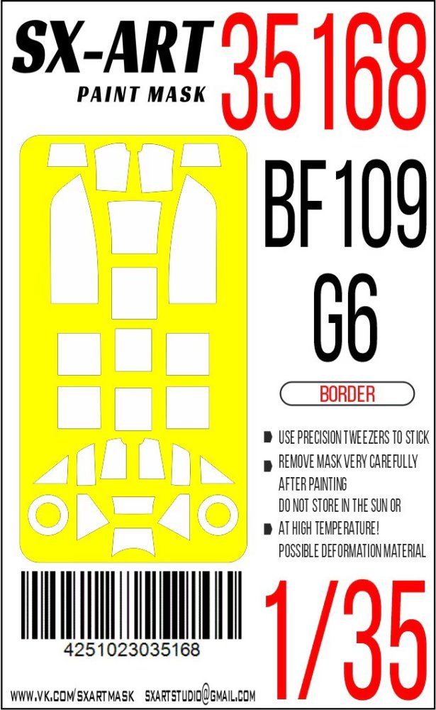 1:35 Paint mask Bf109 G-6 (BORDER)