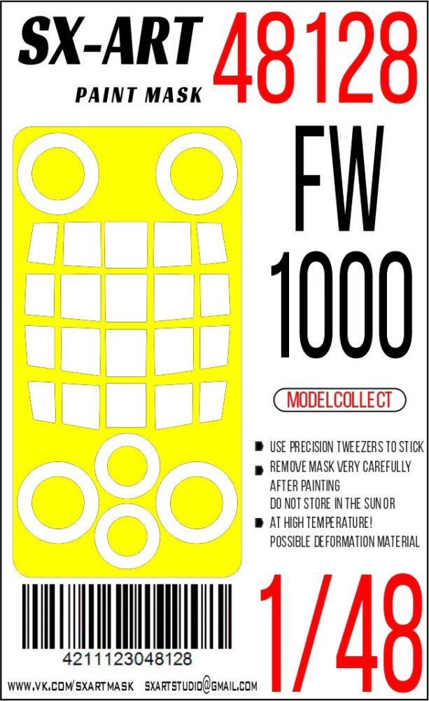 1:48 Paint mask FW 1000 (MODELCOL.)