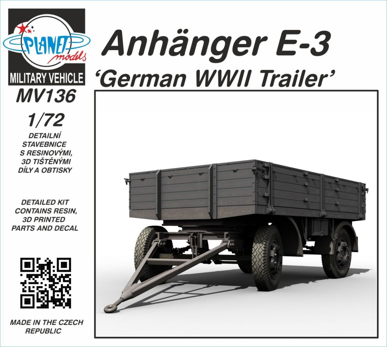 1:72 Anhänger E-3 ‘German WWII Trailer’