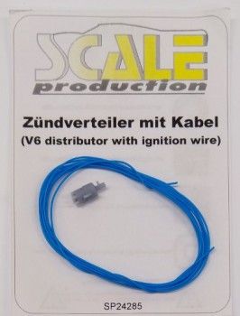 1:24 V6 DISTRIBUTOR WITH IGNITION WIRE BLUE