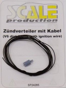 1:24 V6 DISTRIBUTOR WITH IGNITION WIRE BLACK