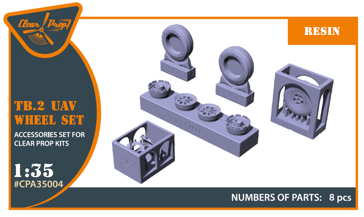 1:35 TB.2 UAV Wheel Set (For Clear Prop)