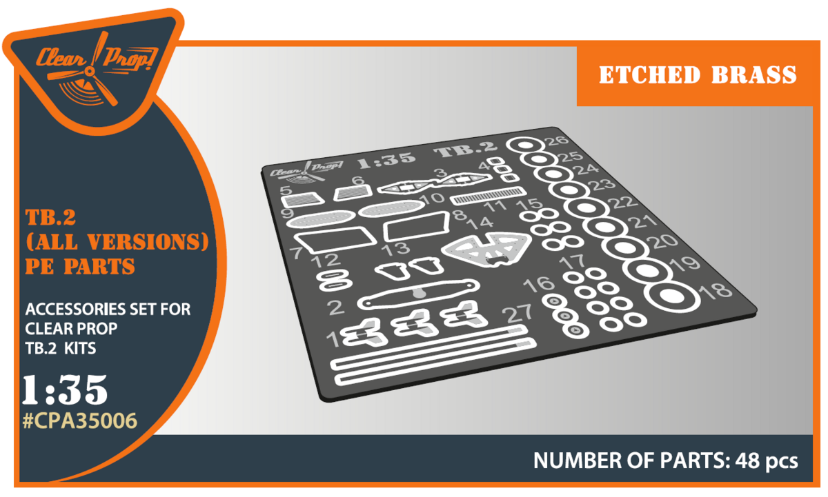1:35 TB.2 (All Versions) PE Parts (For Clear Prop)