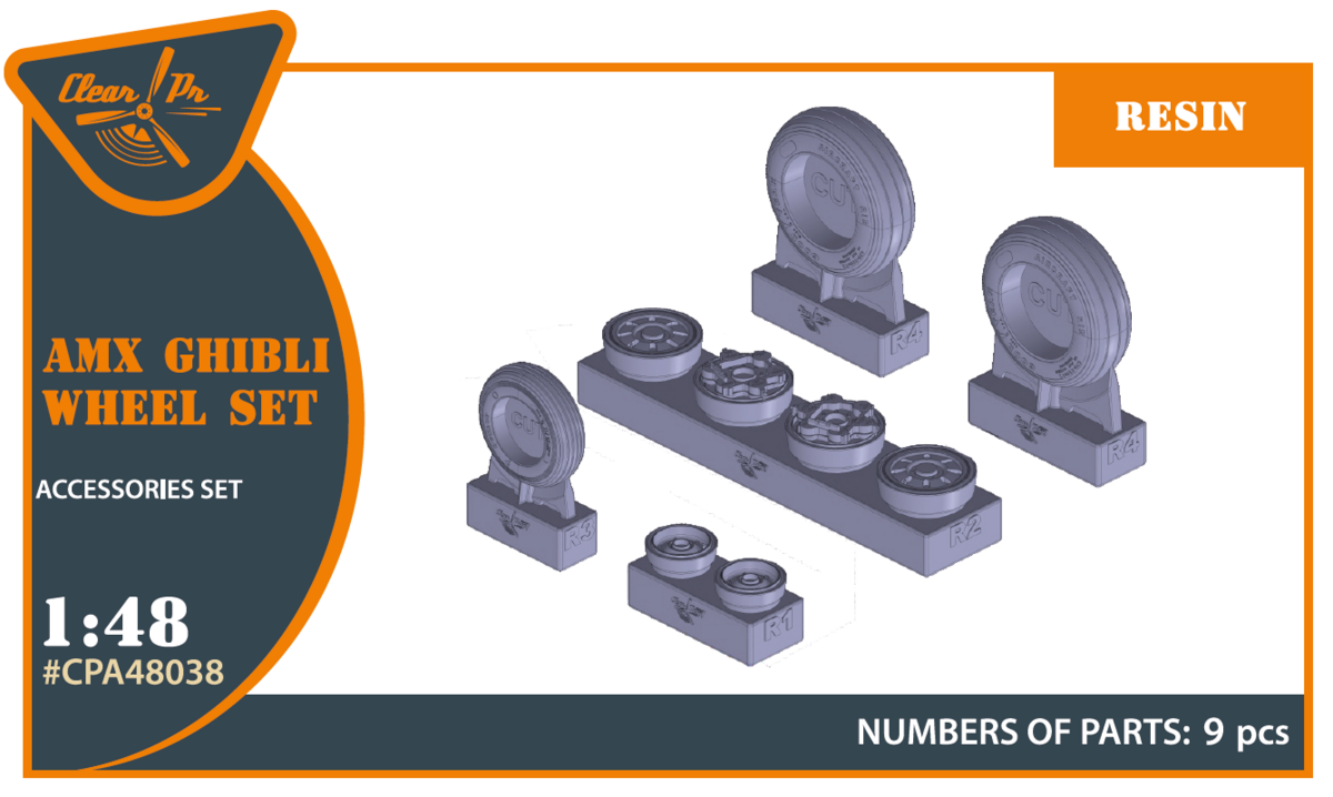 1:48 AMX Ghibli Wheel Set