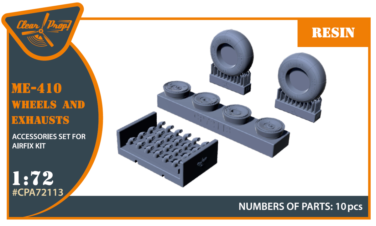 1:72 Me-410 Wheels And Exhausts (For Airfix)