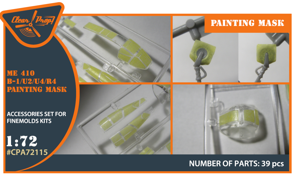 1:72 Me-410 B-1/U2/U4/R4 Painting Mask (For Finemolds)