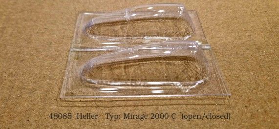 1:48 Dassault-Mirage 2000C open/closed, for Heller