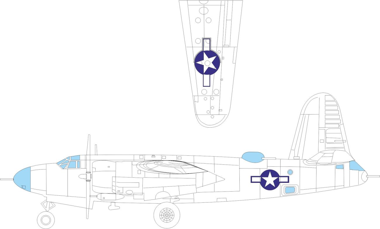 1:48 Martin B-26B Marauder national insignia