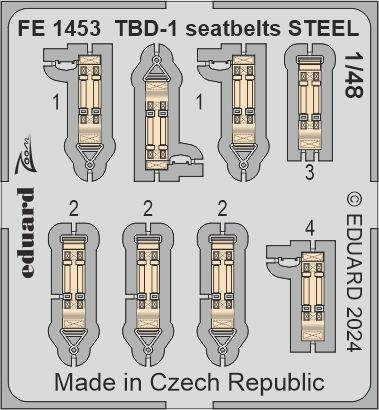 1:48 Douglas TBD-1 'Devastator' seatbelts STEEL