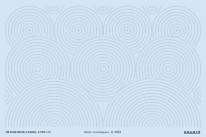 1:32 Double radial rows of 3D rivets - raised rivets applied as a decal
