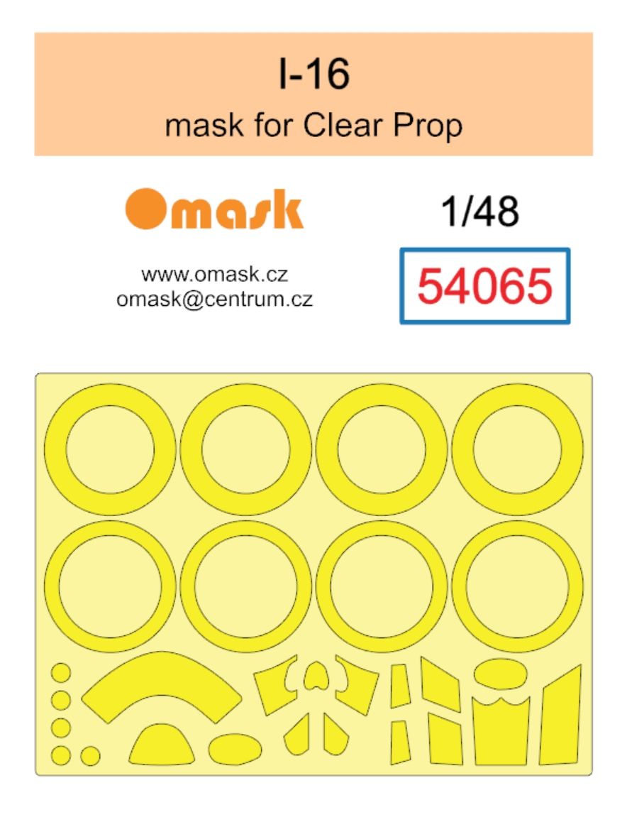1:48 I-16 mask (for Clear Prop)