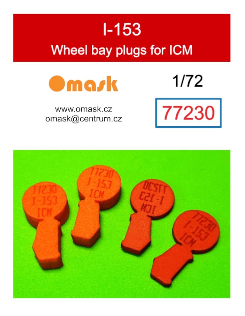 1:72 I-153 wheel bay plugs (for ICM)