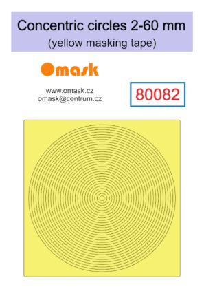 Concentric circles 2-60 mm (yellow masking tape)