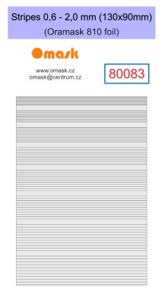 Stripes 0,6 - 2,0 mm (130x90mm) Oramask foil