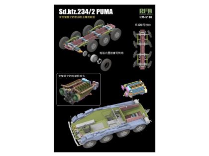 1:35 Sd.Kfz. 234/2 PUMA w/engine parts