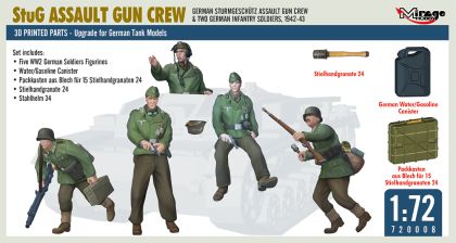 1:72 StuG Assault Gun Crew - German Sturmgeschutz Assault Gun Crew And Two German Infantry Soldiers, 1942-43