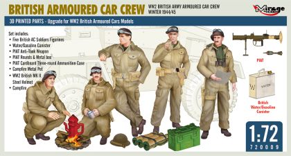 1:72 British Armoured Car Crew - WW2 British Army Armoured Car Crew Winter 1944/45